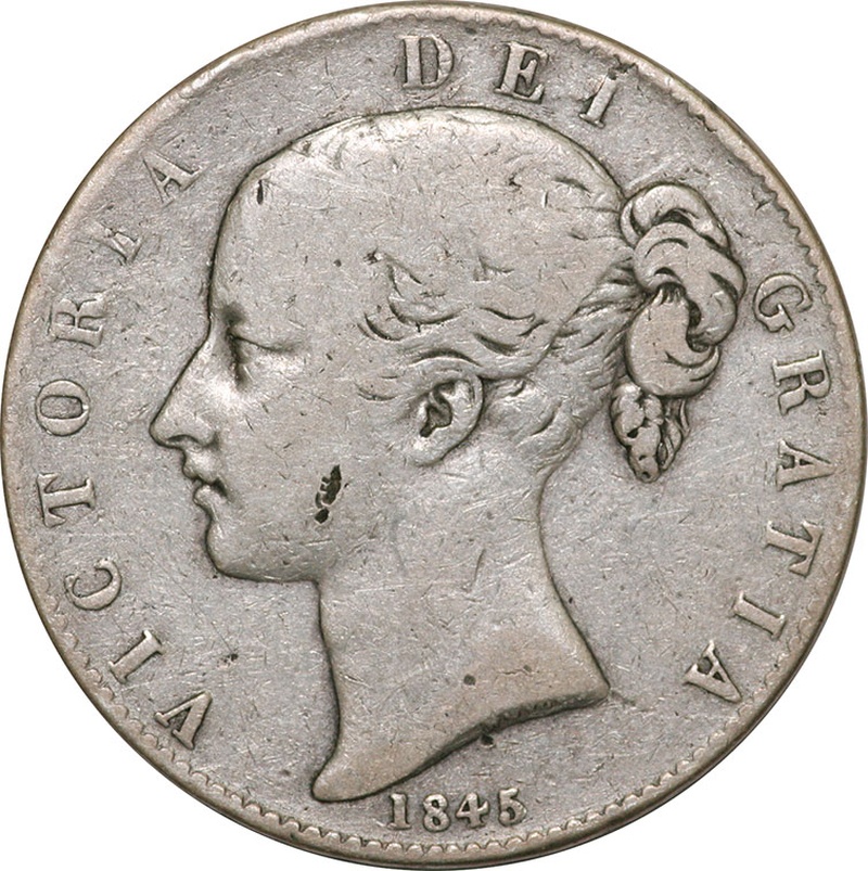 1845 Victoria Young Head Crown - Fine