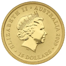 2009 1/10oz Australian Kangaroo Gold Nugget Coin