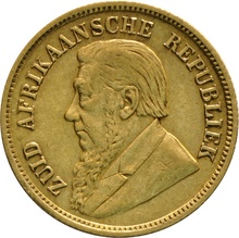 1895 1/2 Pond Gold Coin South Africa