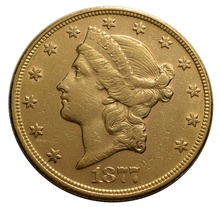 1877 $20 Gold Coin Double Eagle Liberty Head San Francisco