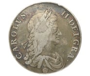 1662 Silver Crown Coin Charles II Fine or better