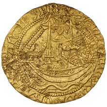 1413-1422 Gold Half Noble Coin Henry V Class G