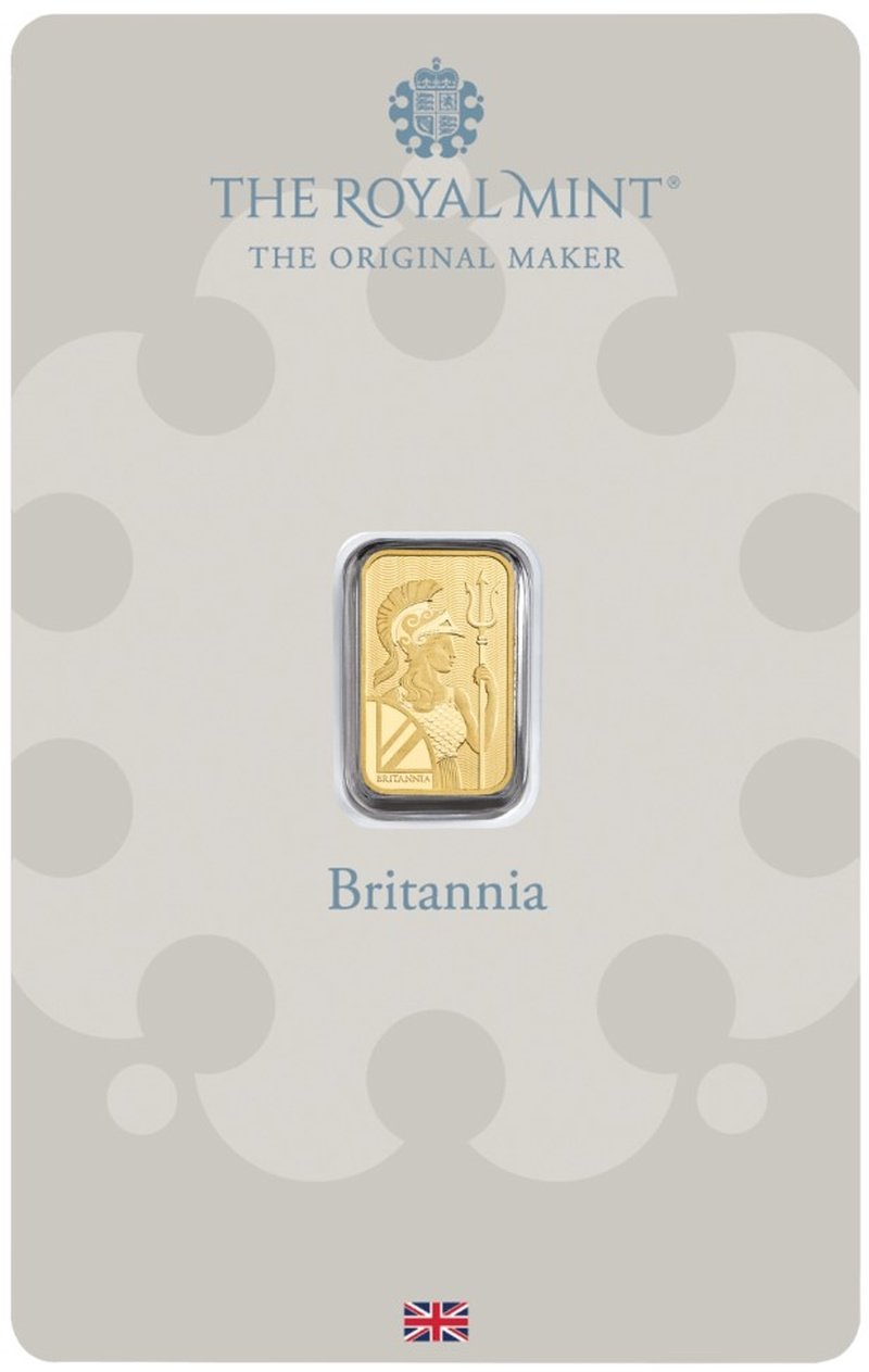 1g Gold Bar Britannia Minted