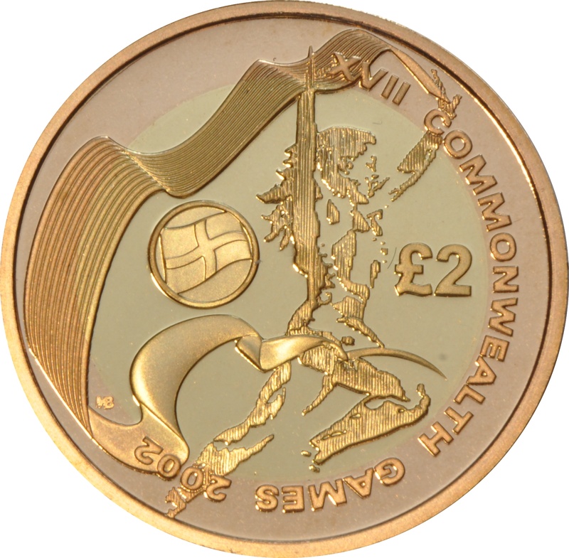 2002 Proof £2 Coin Gold Double Sovereign Commonwealth Games