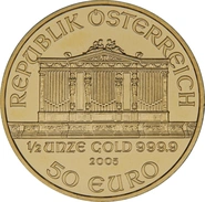 2005 1/2oz Austrian Gold Philharmonic Coin