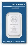 20g Palladium Bar Argor-Heraeus