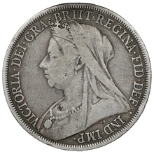 1893 Silver Crown Coin Queen Victoria