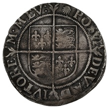 1584-1586 Silver Shilling Coin Queen Elizabeth I Hammered Escallop
