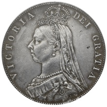 1888 Silver Half Crown Coin Queen Victoria Milled CGS55