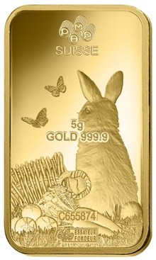 PAMP 2023 Year of the Rabbit 5g Gold Bar