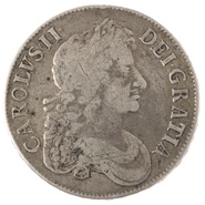 1673 Silver Crown Coin Charles II Nice Fine