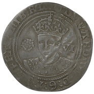 1551 Silver Sixpence Coin Edward VI