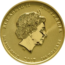 2017 Year of the Rooster Gold Coin 2oz Perth Mint Australian Lunar Series