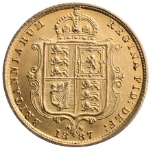 Gold Half Sovereign Victoria Jubilee Head Shield Back