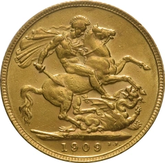 1909 Gold Sovereign Coin Edward VII