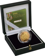 2003 Proof £2 Gold Coin DNA Double Helix Boxed
