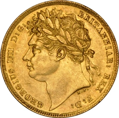 1822 Gold Sovereign Coin George IV Laureate Head