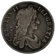 1663 Silver Shilling Coin Charles II