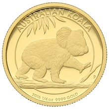 Australian Koala 2016 1/4oz Gold Proof coin Boxed