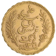 Tunisian 20 Francs Gold Coin