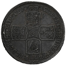 1746 George II  Silver Half Crown 'Lima'