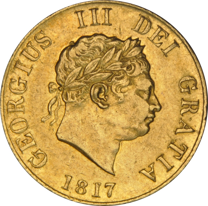 1817 George III Half Sovereign - AU53 | BullionByPost - From £1,191