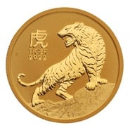 2022 Year of the Tiger Gold Coin 1/2oz Perth Mint Australian Lunar Series