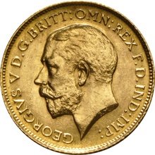 1912 Gold Half Sovereign George V Sydney