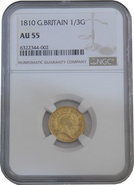 1810 George III Third Guinea Gold Coin NGC AU55