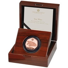 2024 50p Millennium Falcon Star Wars Proof Gold Coin Boxed