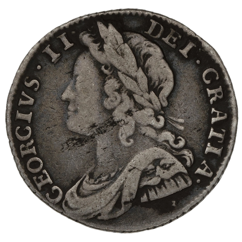 1732 Silver Sixpence Coin George II