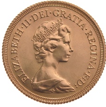 1976 Gold Sovereign Coin Elizabeth II Decimal Portrait