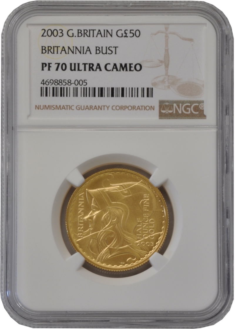 2003 Proof 1/2oz Gold Britannia Coin NGC PF70