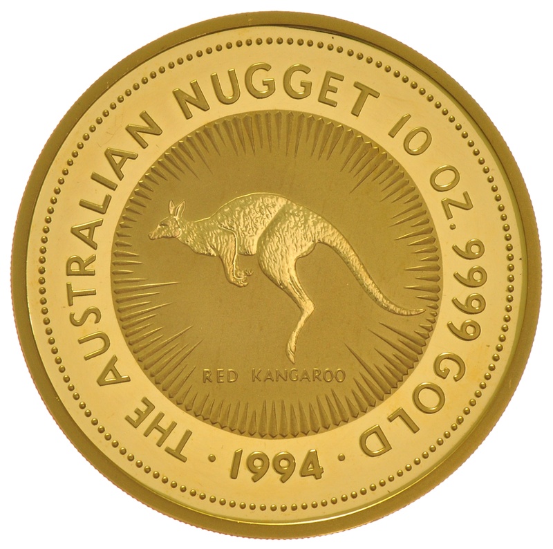1994 10oz Australian Kangaroo Gold Nugget Coin