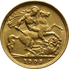 1905 Gold Half Sovereign Edward VII