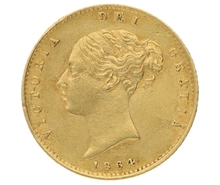 1864 Gold Half Sovereign