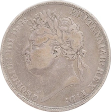 1822 Silver Crown Coin George IV Fine