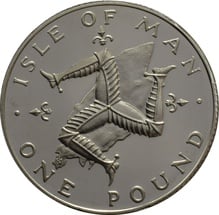 Isle Of Man One Pound Proof Platinum Coin Triskellion on Island