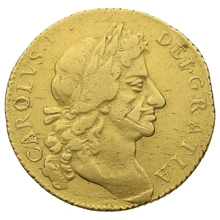 1681 Gold Guinea Coin Charles II