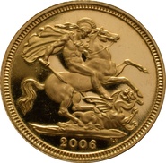 2006 Gold Half Sovereign Elizabeth II Fourth Head Proof