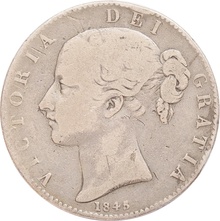 1845 Victoria Young Head Silver Crown