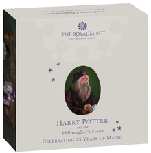 2023 Proof 2oz 25th Anniversary of Harry Potter Silver Coin Dumbledore Boxed