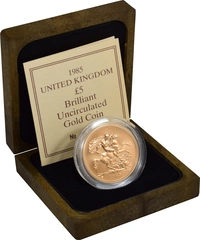 1985 Gold £5 Coin Brilliant Uncirculated Boxed