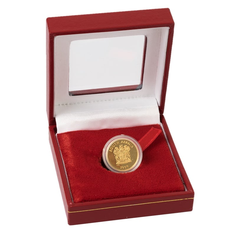 1998 South Africa Gold Proof 1/10oz R1 The San Boxed