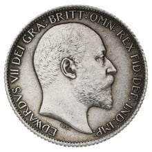 1905 Silver Sixpence Coin Edward VII 