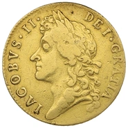 1686 Gold Guinea Coin James II