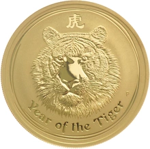 2010 Year of the Tiger Gold Coin 1oz Perth Mint Australian Lunar Series