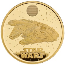 2024 1oz Millennium Falcon Star Wars Proof Gold Coin Boxed