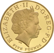 2004 Proof Gold £5 Crown Coin Entente Cordiale