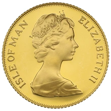 1973 Proof Isle of Man Gold Half Sovereign Elizabeth II Decimal